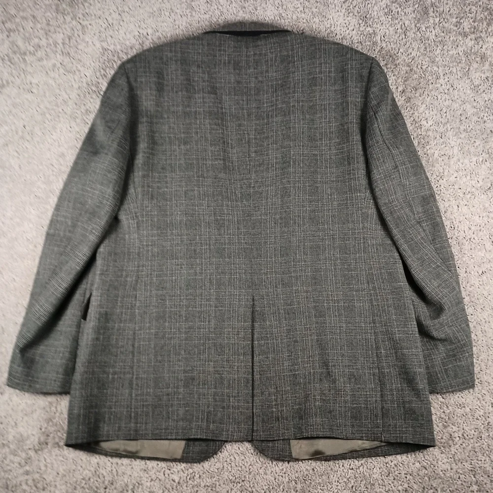 Vintage 70s/80s John Blair 48L 42x34 Glen Plaid Suit - 2 Piece Gray Retro Suit